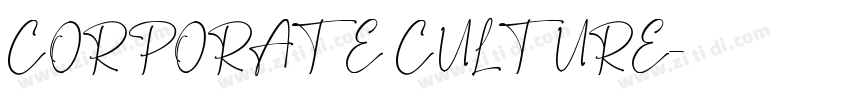 CORPORATE CULTURE字体转换